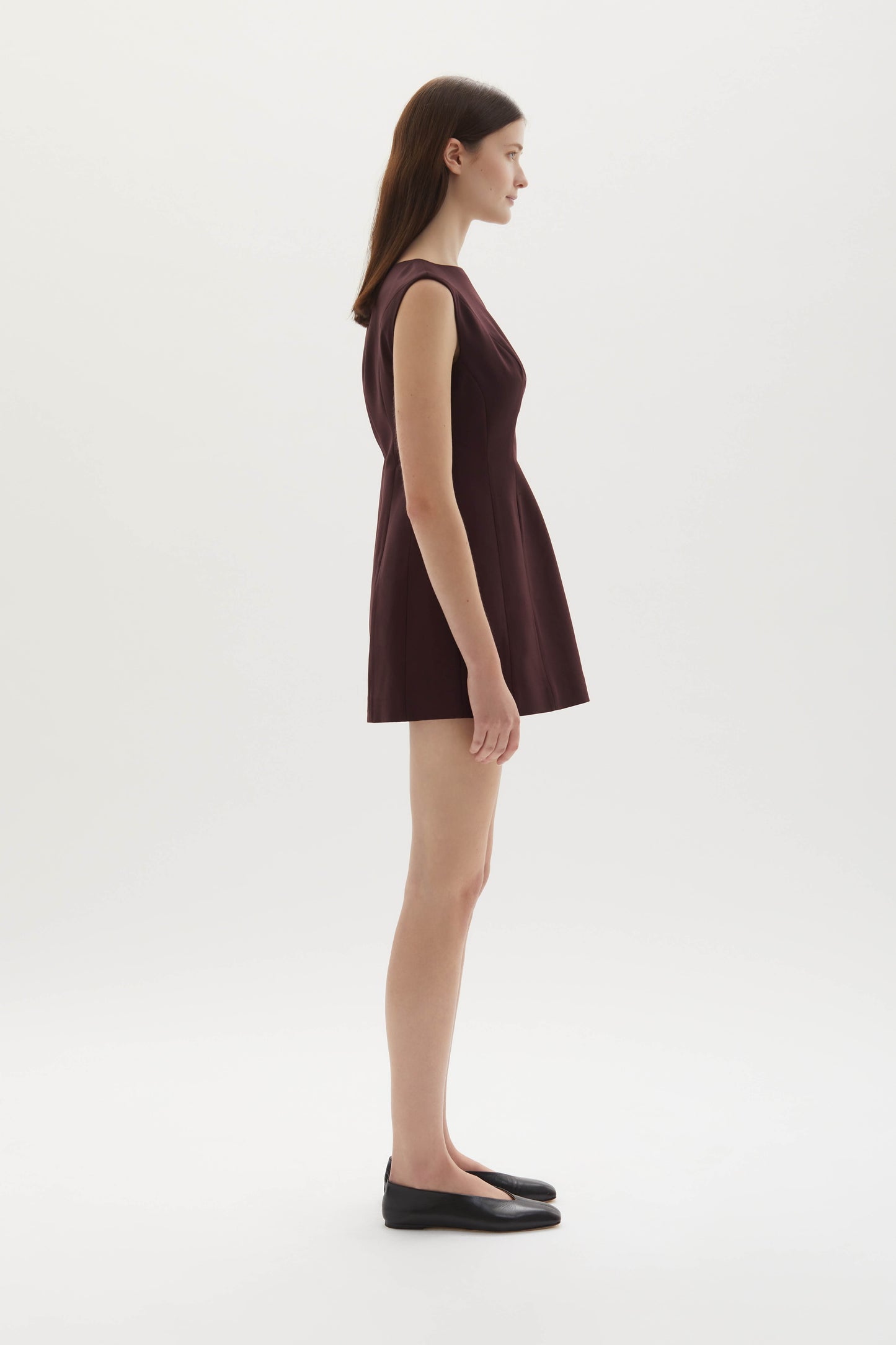 kelli mini dress JOAEN Women's Kelli Wool Structured Boatneck Mini Dress in Black Size Medium